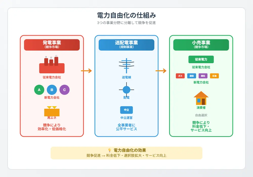 電気が家に届く仕組みは変わらないから安心!