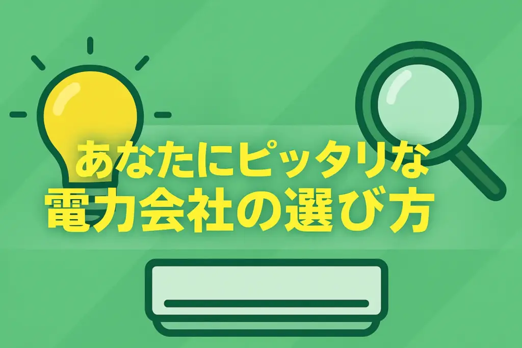 あなたにピッタリな電力会社の選び方