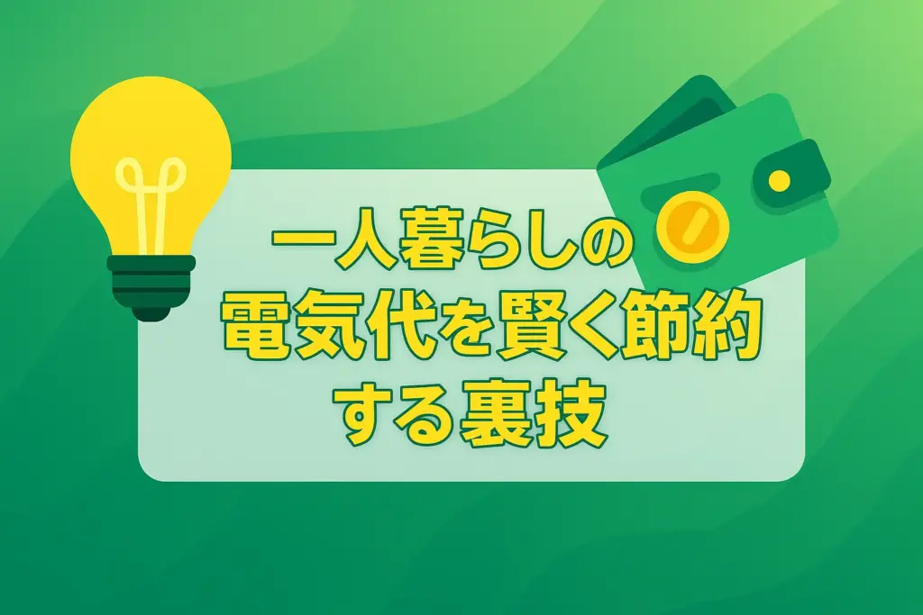 一人暮らしの電気代を賢く節約する裏技