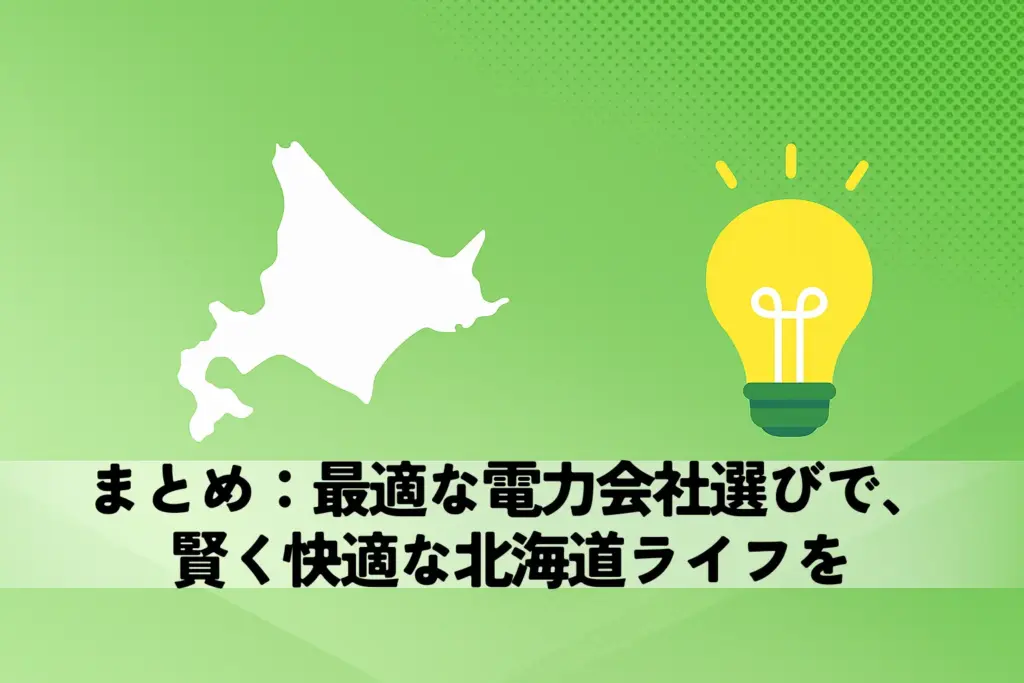 まとめ：最適な電力会社選びで、賢く快適な北海道ライフを