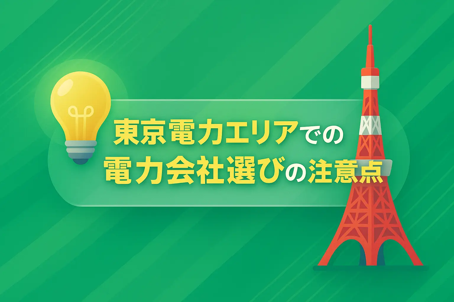 東京電力エリアでの電力会社の選びの注意点